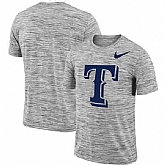 Texas Rangers Nike Heathered Black Sideline Legend Velocity Travel Performance T-Shirt,baseball caps,new era cap wholesale,wholesale hats